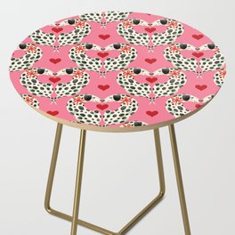 Dalmatians in Love Dogs & Hearts Pattern Side Table