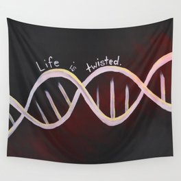 Life is twisted Wall Tapestry | Abstract, Dna, Art, Painted, Painting, Biology, Science, Twisted, Minimalism 