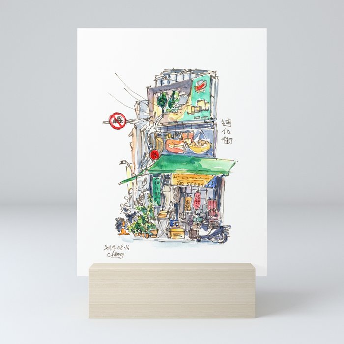 Dihua, the oldest street in Taipei Mini Art Print