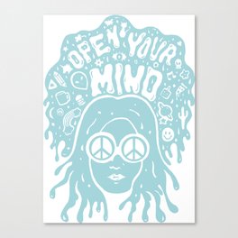 Open Your Mind in Mint Canvas Print