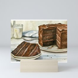 Chocolate Cake Mini Art Print