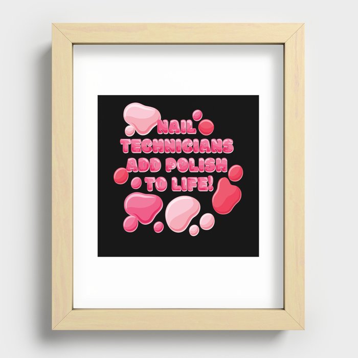 Nails Technicians Nails Recessed Framed Print