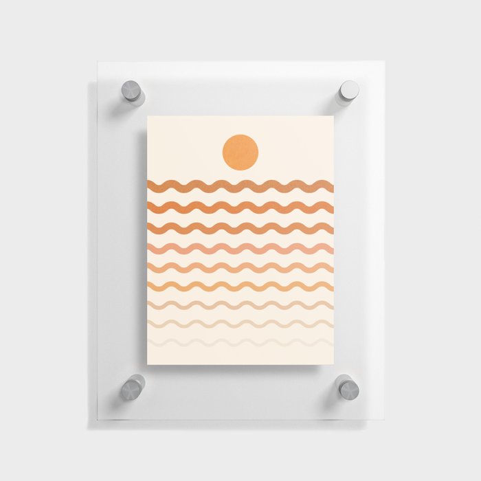 Abstraction_HOT_SUN_SUMMER_BEACH_WAVE_OCEAN_POP_ART0520A Floating Acrylic Print