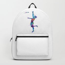 Boy Ultimate Frisbee Watercolor Silhouette Backpack | Frisbeegifts, Frisbeeteam, Sportsgifts, Frisbees, Frisbeedecor, Discsports, Boysgifts, Sports, Painting, Frisbeelove 