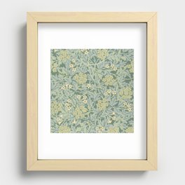 William Morris vintage floral pattern Recessed Framed Print