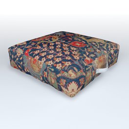 17th Century Persian Rug Print with Animals Outdoor Floor Cushion
