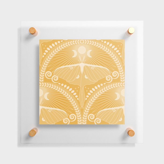 Golden Luna Moth Floating Acrylic Print