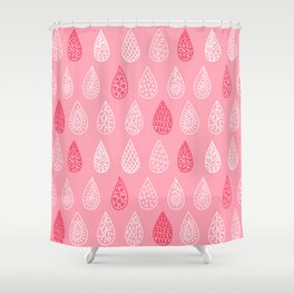 Seamless pattern with doodle water drops Shower Curtain