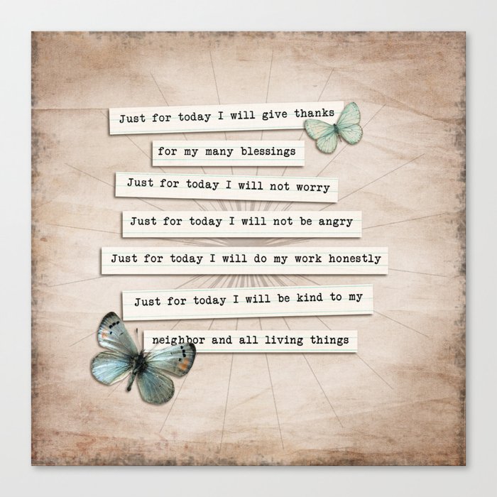 Reiki Principles No 2 Canvas Print By Karen Johnson Society6