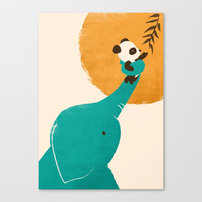 Panda's Little Helper Canvas Print