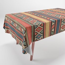 Antique Tribal Shashsavan Kilim Carpet Colorful Vintage Persian Rug Tablecloth