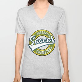 Australia Soccer Champions logo V Neck T Shirt