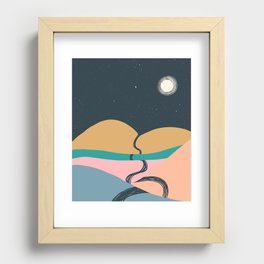 Night Road Recessed Framed Print