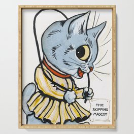 The Skipping Mascot by Louis Wain Serving Tray