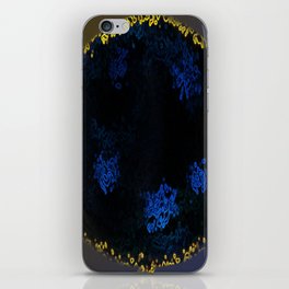 Stylish Black blue microscopic pattern design iPhone Skin