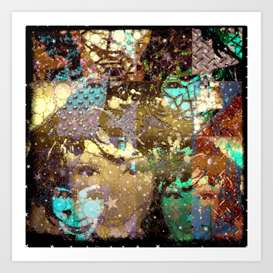 Five Faces Art Print