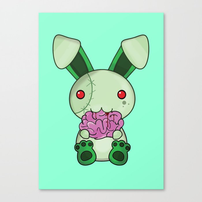 Zombie Bunny Canvas Print