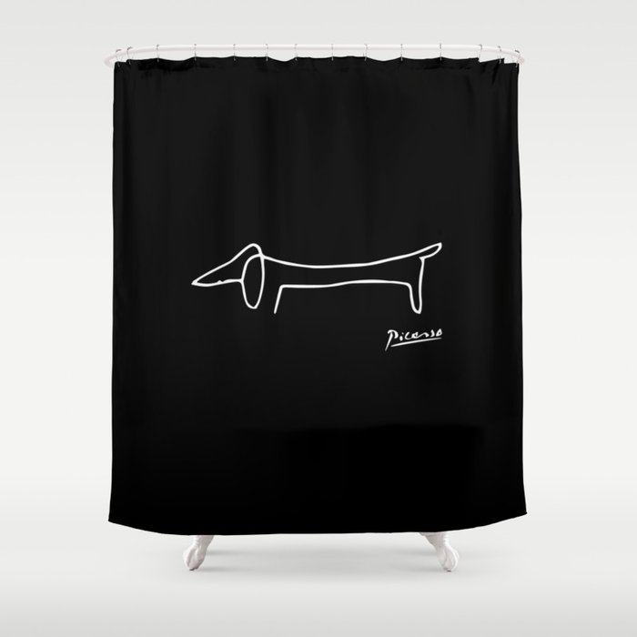 Pablo Picasso Dog (Lump) Artwork Shirt, Sketch Reproduction Shower Curtain