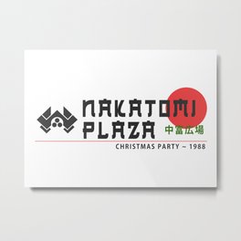 Nakatomi Christmas Party 1988 Artwork for Wall Art, Prints, Posters, Tshirts, Men, Women, Kids Metal Print | Famous, Nakatomi, John, Funny, Movie, Mcclaine, Die, Hard, Cult, Graphicdesign 