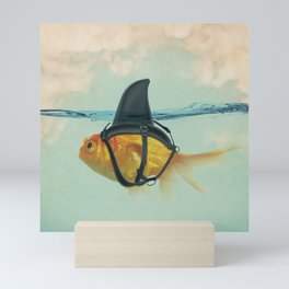 Brilliant DISGUISE - Goldfish with a Shark Fin Mini Art Print