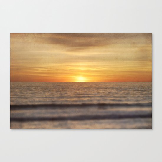 California Sunset Over Ocean Canvas Print