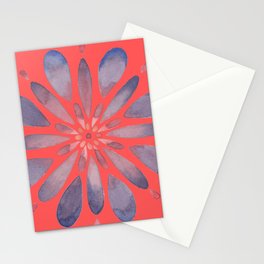 Flower in Red Stationery Card