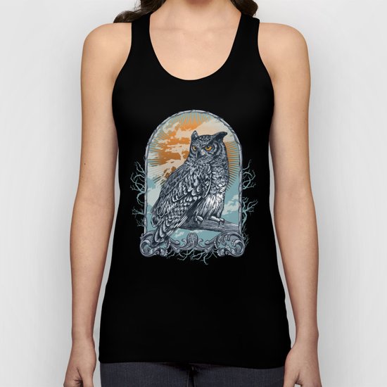 Twilight Owl Unisex Tank Top
