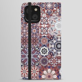Mediterranean Decorative Tile Print XVIII iPhone Wallet Case