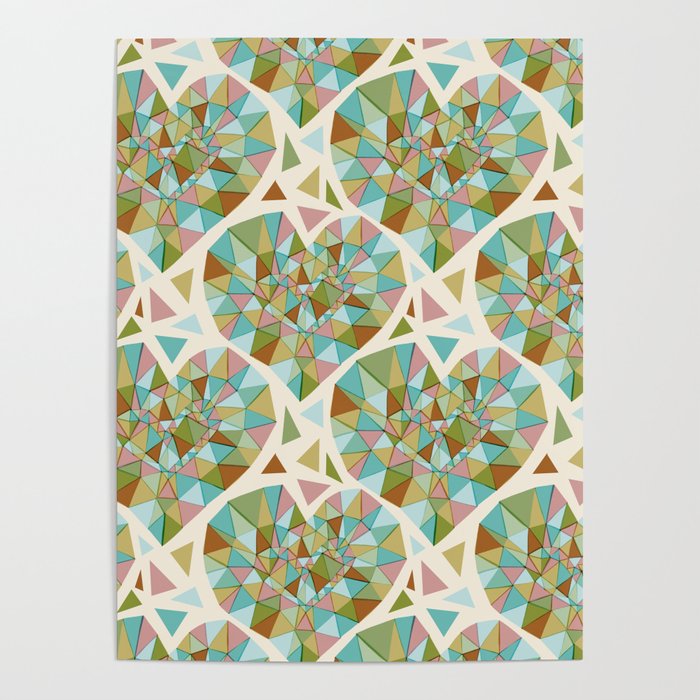 Terrazzo Hearts Poster