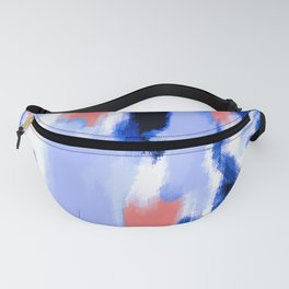 blue pink purple and white painting texture abstract background Fanny Pack