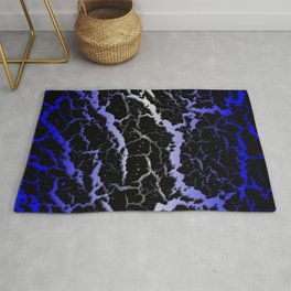 Cracked Space Lava - Blue/White Area & Throw Rug