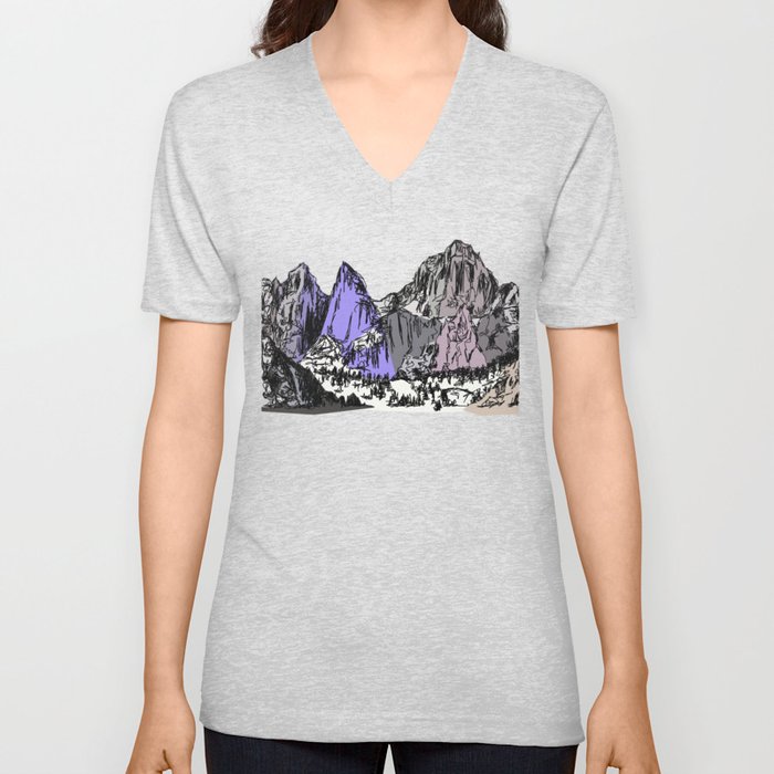 Mt Whitney V Neck T Shirt