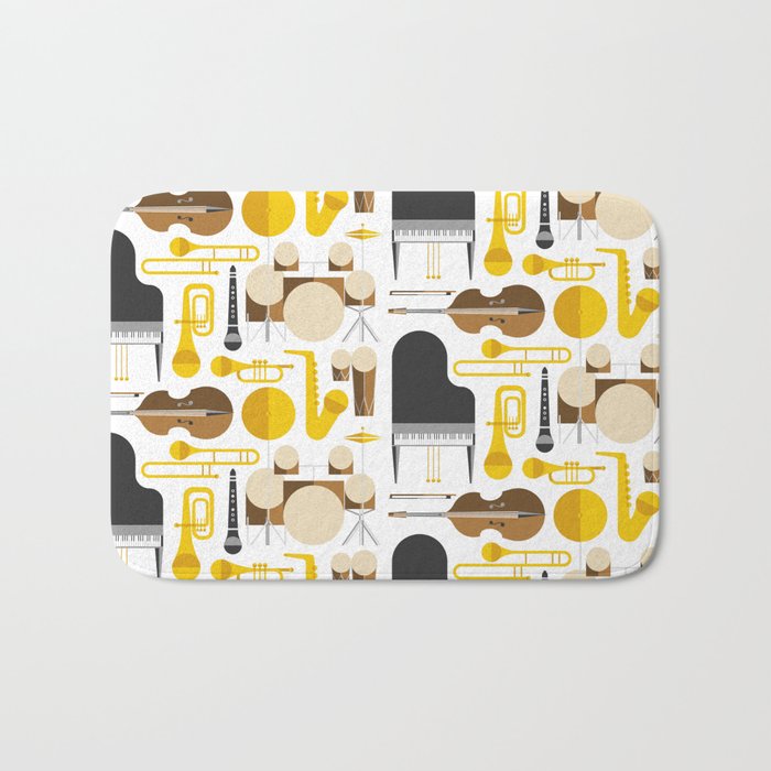 Jazz instruments Bath Mat