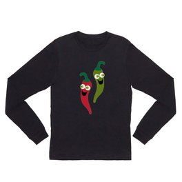 Hot Diggity! Long Sleeve T Shirt | Yum, Cayenne, Food, Red, Cute, Redpepper, Hotpepper, Fun, Chilipepper, Drawing 