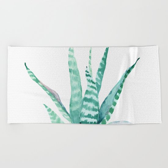 Succulent Life Beach Towel