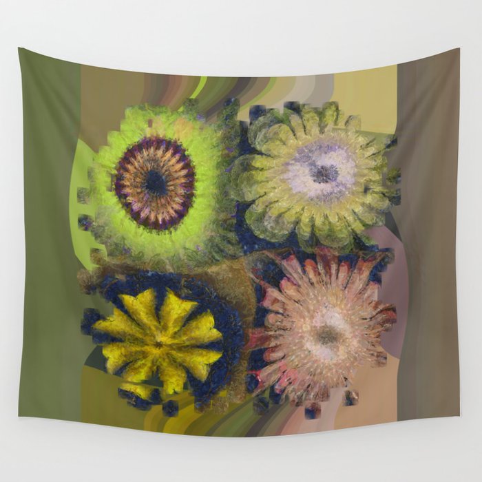 Methylator Structure Flowers  ID:16165-011604-36970 Wall Tapestry