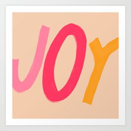 Joy Art Print | Simple, Typography, Handlettering, Rightcolors, Digital, Warmcolors, Happiness, Curated, Mhn, Graphicdesign 
