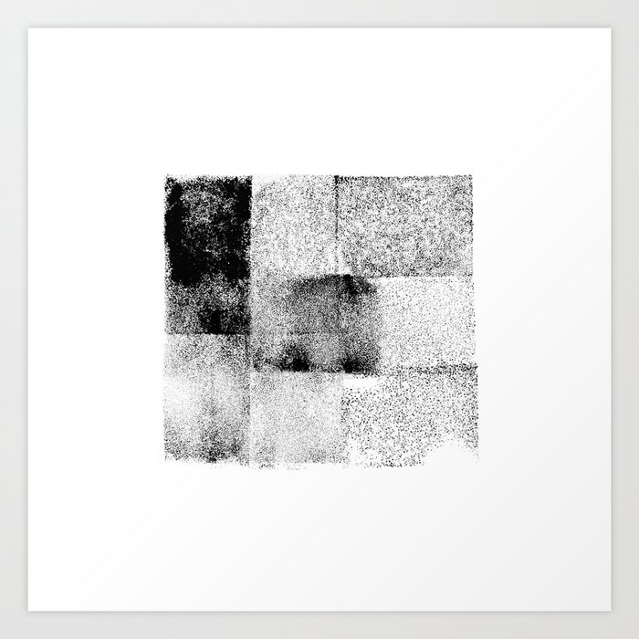 Black White Minimal Simple Art Brush Strokes Abstract Painting