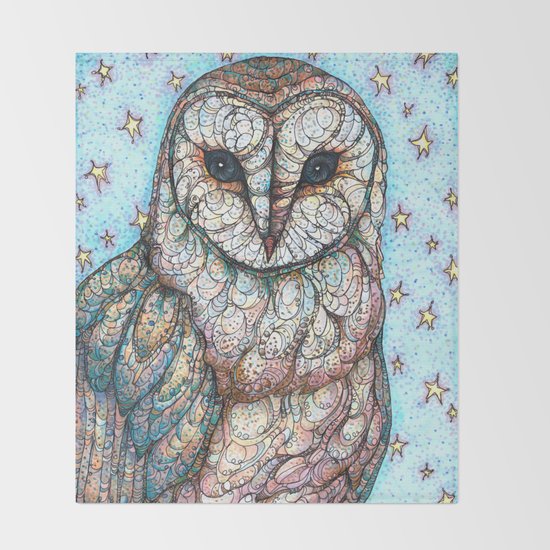 Barn Owl Throw Blanket