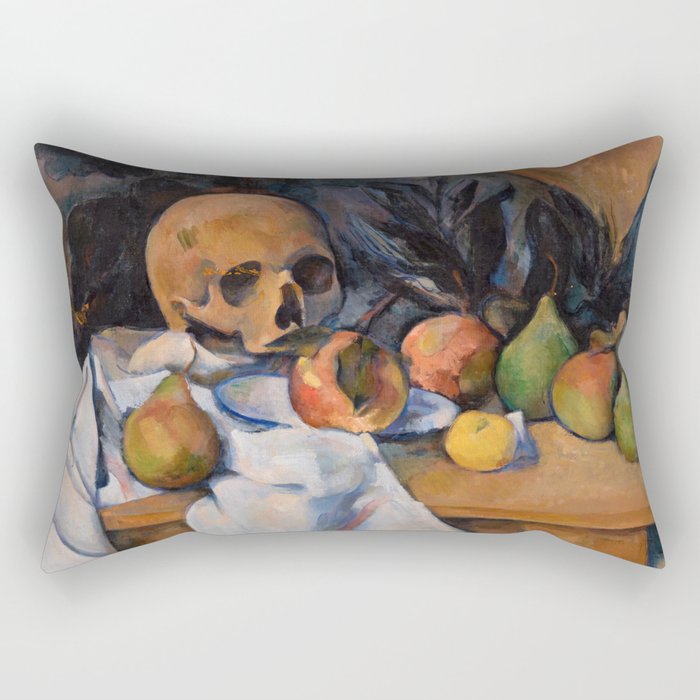 Paul Cezanne - Still Life with Skull Rectangular Pillow