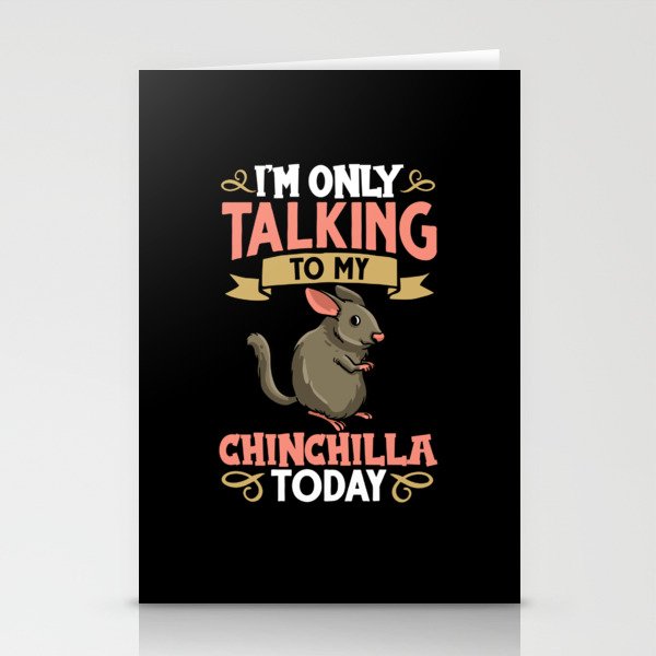 Chinchilla Animal Cute Funny Cage Bath Stationery Cards