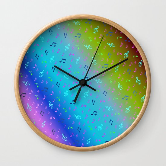 Colorful Blue Music Notes Abstract Art Artistic Background