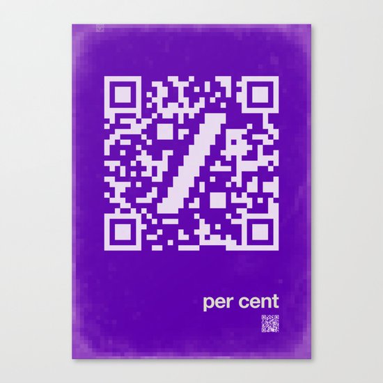 QR per cent Canvas Print