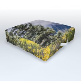 Mountain View Through the Trees - Colorado Outdoor Floor Cushion