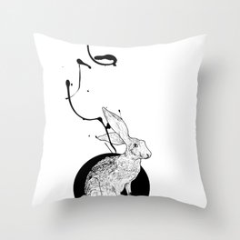 hare Throw Pillow