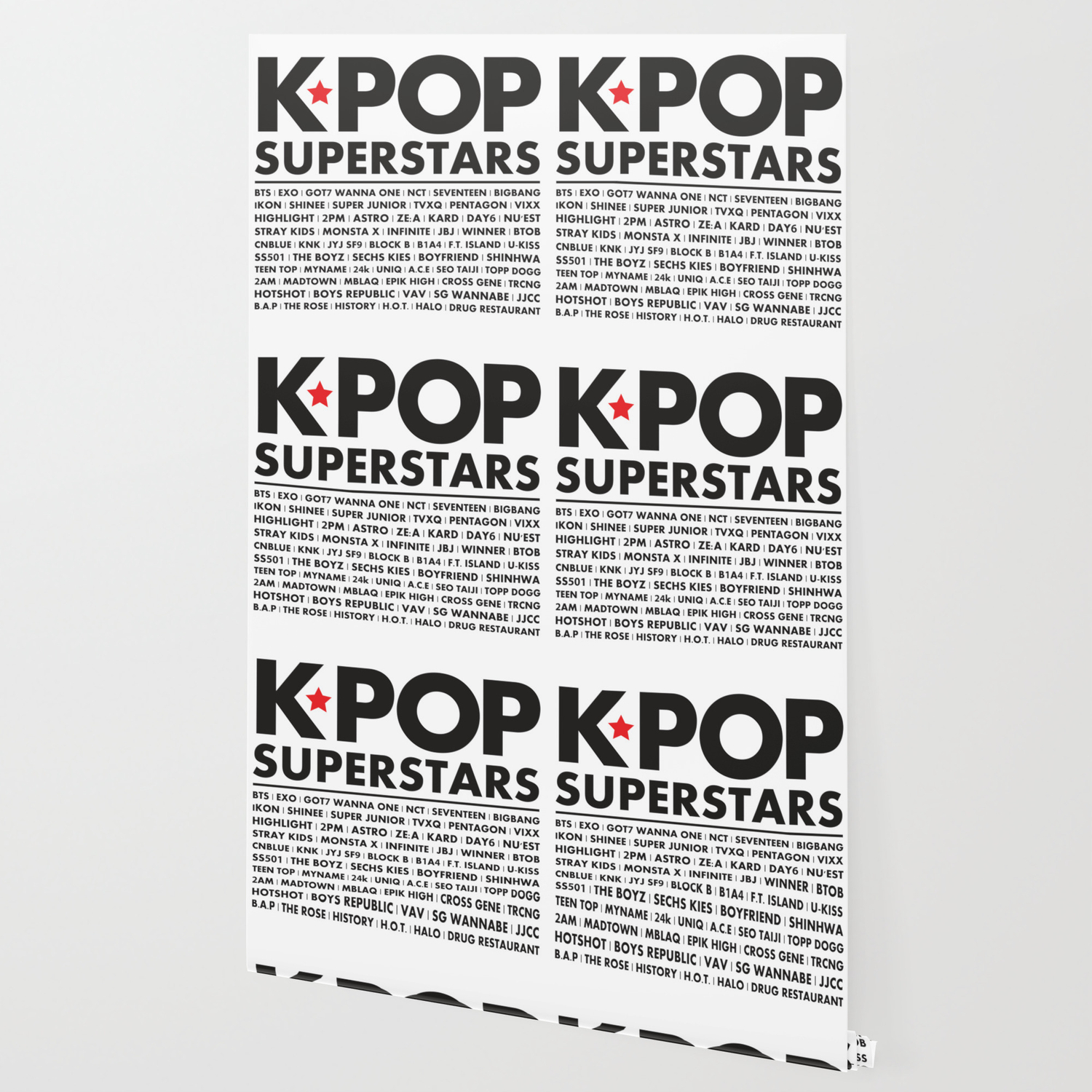 Kpop Superstars Original Boy Groups Merchandse Wallpaper