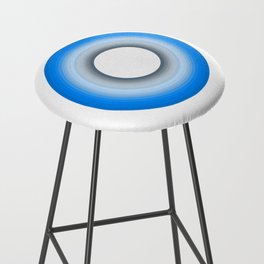 Simple Blue Circle in Rings Bar Stool