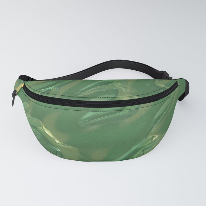 Luxury green fluid background Fanny Pack