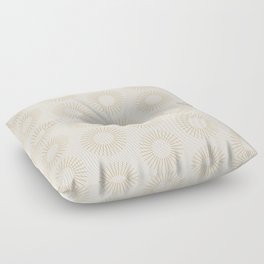 Minimalist Sunray Pattern XIV Natural Neutral Floor Pillow