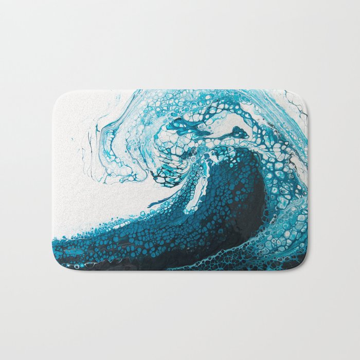 Ocean Wave Acrylic Pour Bath Mat By Spydphotography Society6
